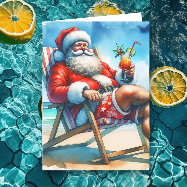 Cartes Pour Fêtes Annuelles Père Noël et Bloody Mary Funny Snowbirds Noël (Créateur téléchargé)