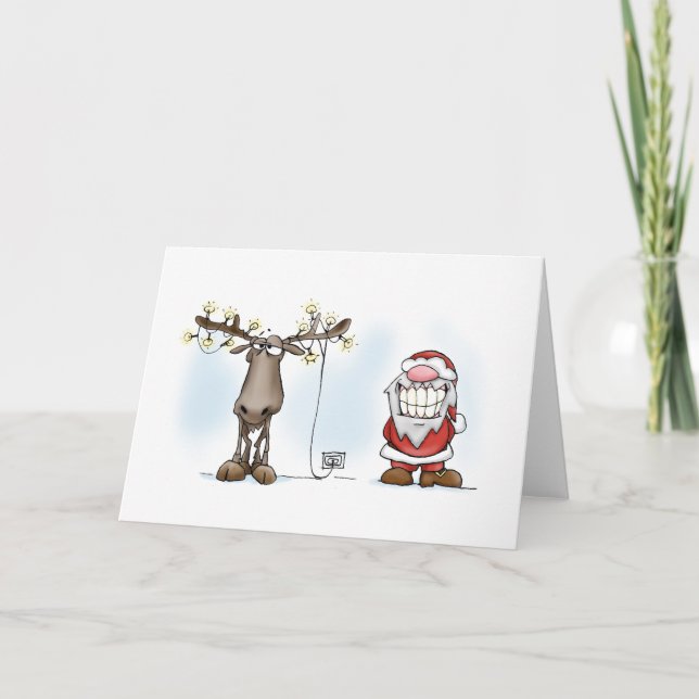 Cartes Pour Fêtes Annuelles Père Noël et Eric : Lumière (Devant)