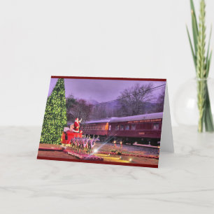 Cartes Pour Fêtes Annuelles Père Noël et le Express polaire
