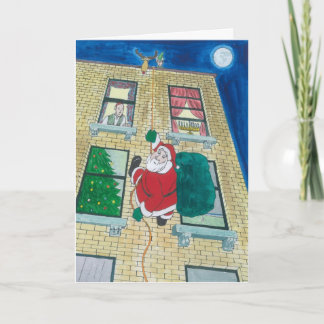 Cartes Pour Fêtes Annuelles Père Noël et menorah