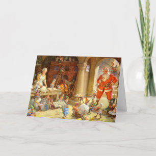 Cartes Pour Fêtes Annuelles Père Noël et Mme Claus Bake Christmas Cookies