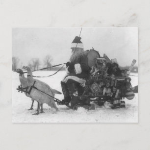 Cartes Pour Fêtes Annuelles père Noël et son renne de Turquie