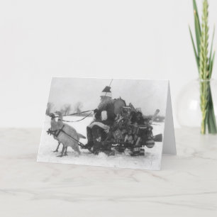 Cartes Pour Fêtes Annuelles père Noël et son renne de Turquie