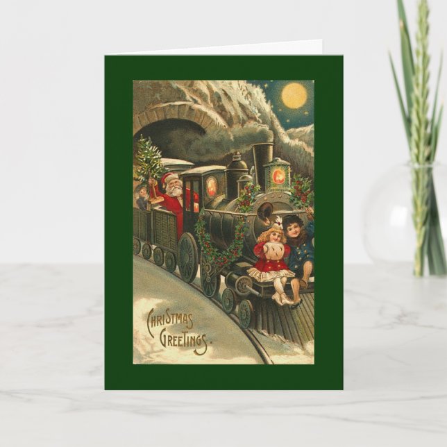 Cartes Pour Fêtes Annuelles Père Noël Express (Devant)