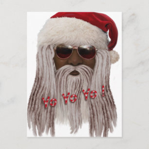 Cartes Pour Fêtes Annuelles Père Noël (foncé) redoute dedans - le yo-yo de Yo
