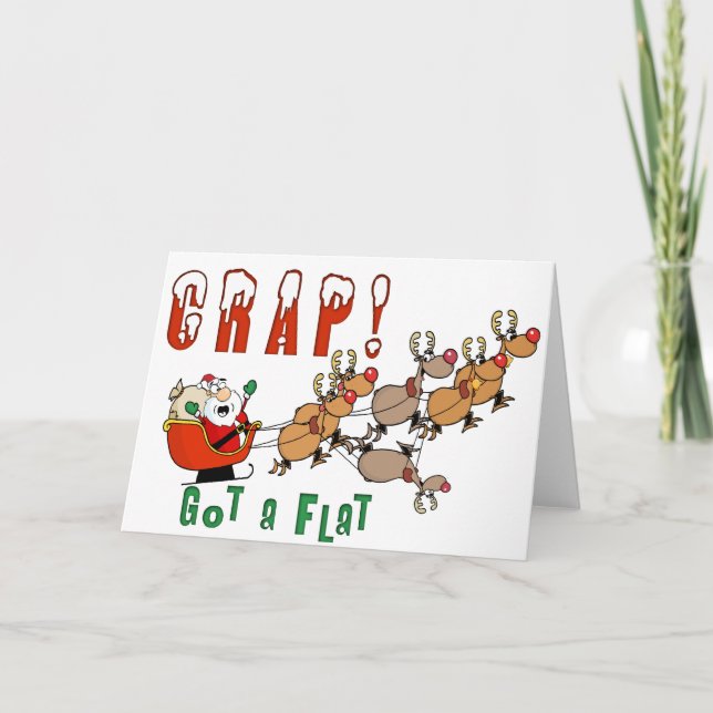 Cartes Pour Fêtes Annuelles Père Noël Funny Christmas (Devant)