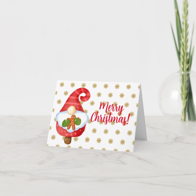 Cartes Pour Fêtes Annuelles Père Noël gnome  (Devant)