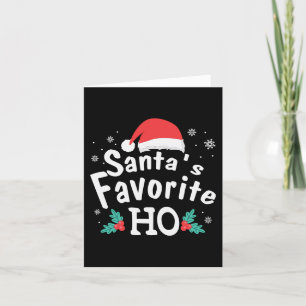 Cartes Pour Fêtes Annuelles père Noël - Ho favori   Naughty Noël Humour