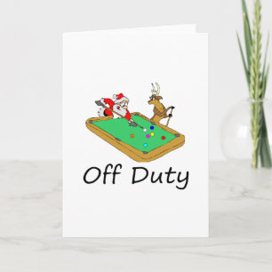Cartes Pour Fêtes Annuelles Père Noël hors service (Jouer au pool)