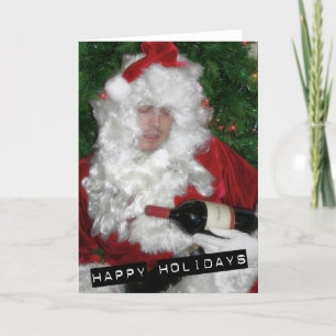 Cartes Pour Fêtes Annuelles Père Noël ivre