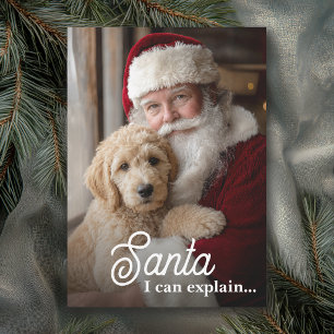 Cartes Pour Fêtes Annuelles Père Noël, je peux expliquer, photo de Noël drôle