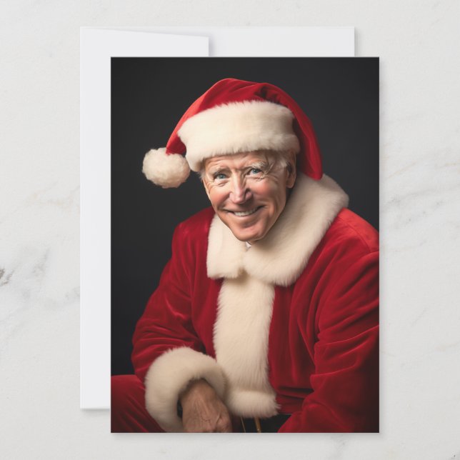 Cartes Pour Fêtes Annuelles Père Noël Joe Biden (Devant)