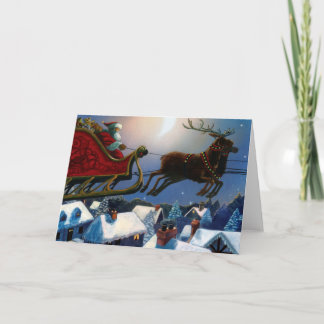 Cartes Pour Fêtes Annuelles Père Noël Journey