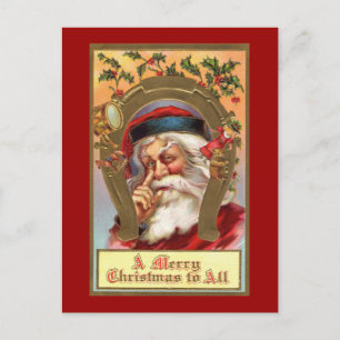 Cartes Pour Fêtes Annuelles Père Noël Joyeux Noël