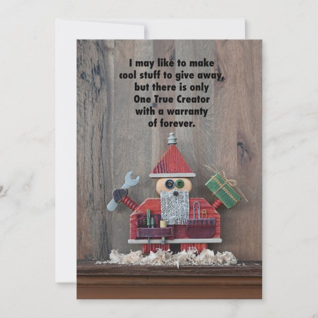 Cartes Pour Fêtes Annuelles Père Noël le Bâtisseur (Devant)