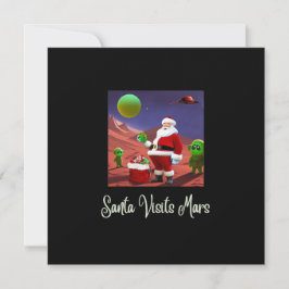 Cartes Pour Fêtes Annuelles PÈRE NOËL & LES ALIENS, Funny Christmas Card