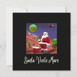 Cartes Pour Fêtes Annuelles PÈRE NOËL & LES ALIENS, Funny Christmas Card