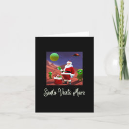 Cartes Pour Fêtes Annuelles PÈRE NOËL & LES ALIENS, Funny Christmas Card
