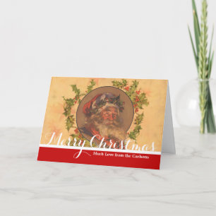 Cartes Pour Fêtes Annuelles Père Noël Leyendecker Antique Victorien