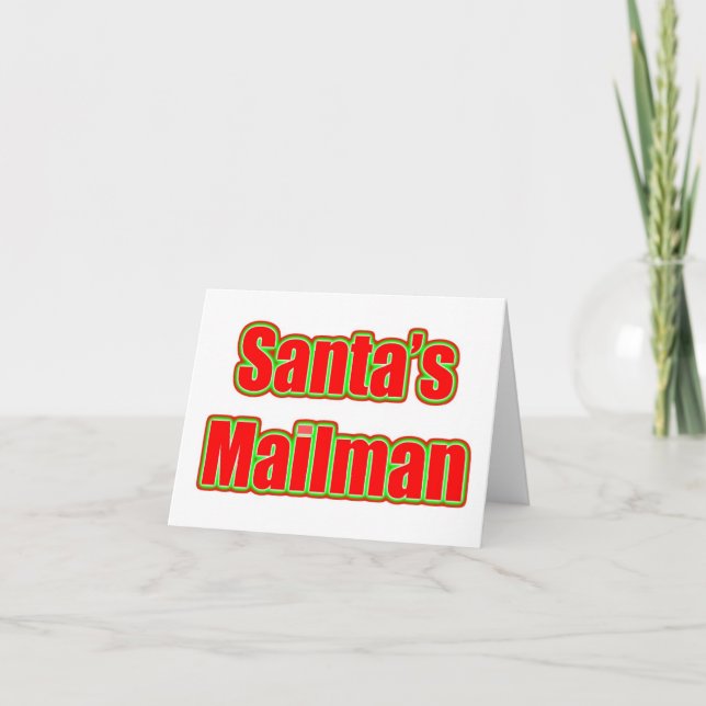Cartes Pour Fêtes Annuelles Père Noël Mailman (Devant)