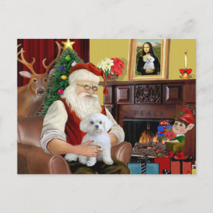 Cartes Pour Fêtes Annuelles Père Noël maltais (R)