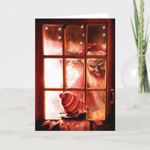 Cartes Pour Fêtes Annuelles Père Noël mauvais