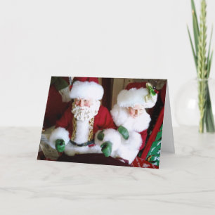 CARTES POUR FÊTES ANNUELLES PÈRE NOËL/MME CLAUS DIT MERRY NOËL