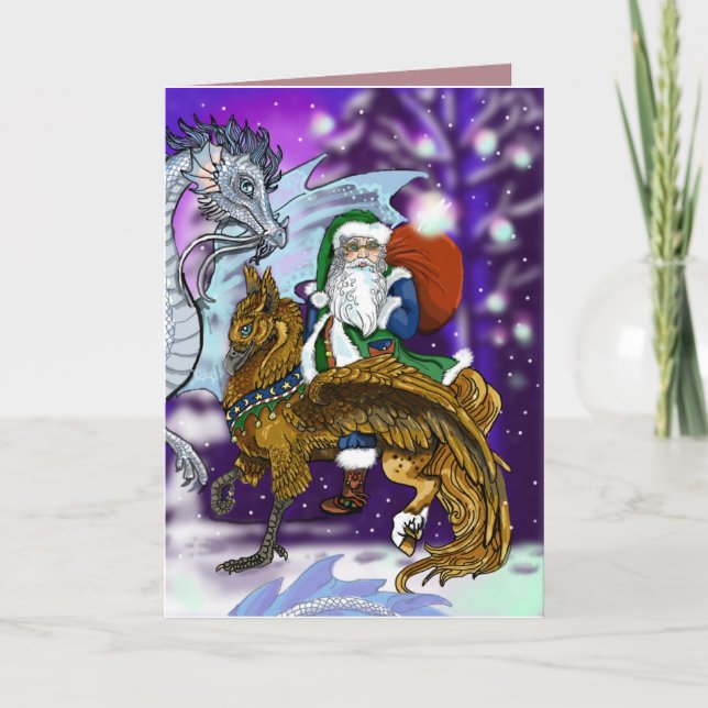 Cartes Pour Fêtes Annuelles Père Noël mythique (Devant)