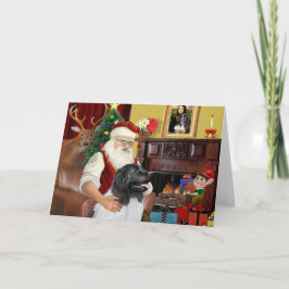 Cartes Pour Fêtes Annuelles Père Noël Newfie Landseer