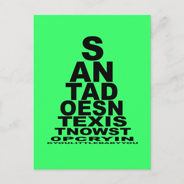 Cartes Pour Fêtes Annuelles Père Noël n'existe pas (Devant)