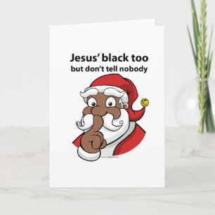 Cartes Pour Fêtes Annuelles Père Noël noir