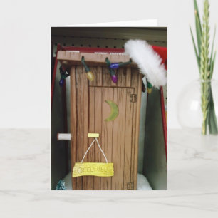 CARTES POUR FÊTES ANNUELLES "PÈRE NOËL OUT HOUSE"