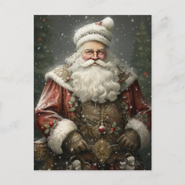 Cartes Pour Fêtes Annuelles Père Noël Père Noël AI Aide Portrait (Devant)