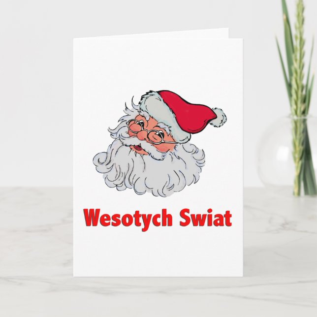 Cartes Pour Fêtes Annuelles Père Noël polonais #2 (Devant)