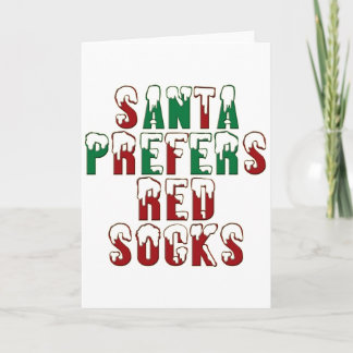 Cartes Pour Fêtes Annuelles Père Noël préfère les chaussettes LOL drôle Chri