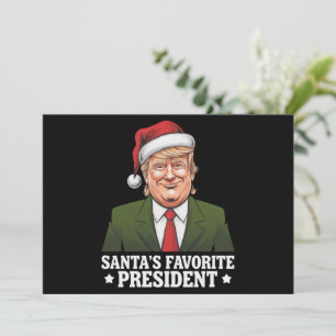 Cartes Pour Fêtes Annuelles Père Noël Président favori Funny Trump Noël