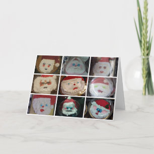 Cartes Pour Fêtes Annuelles père Noël regarde