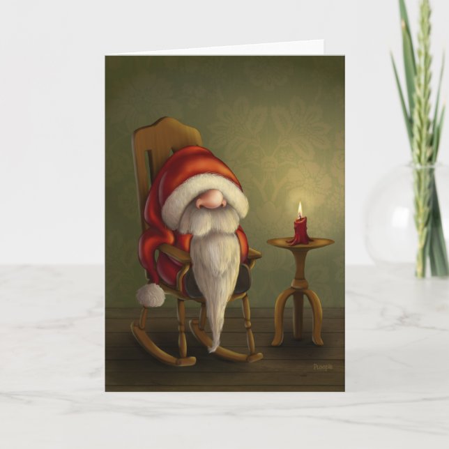 Cartes Pour Fêtes Annuelles Père Noël relaxante (Devant)