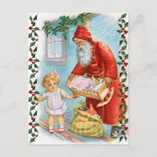 Cartes Pour Fêtes Annuelles père Noël Remise des cadeaux de Noël