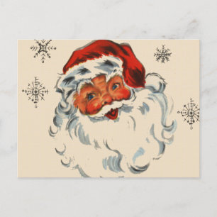 Cartes Pour Fêtes Annuelles Père Noël Rétro Aux Étoiles