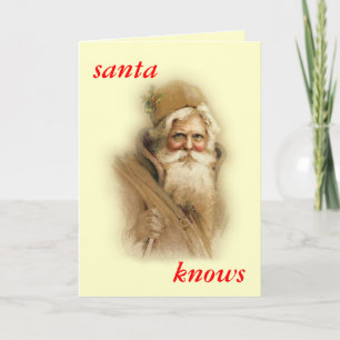 Cartes Pour Fêtes Annuelles père Noël sait...