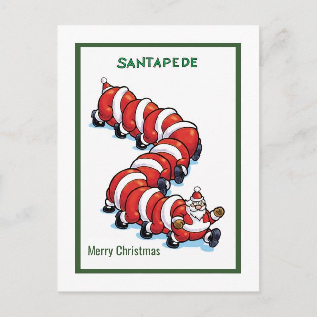 Cartes Pour Fêtes Annuelles Père Noël Scolopendre (Devant)