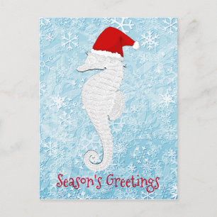 Cartes Pour Fêtes Annuelles père Noël Seahorse Personnaliser