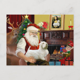 Cartes Pour Fêtes Annuelles Père Noël Sealyham Terrier