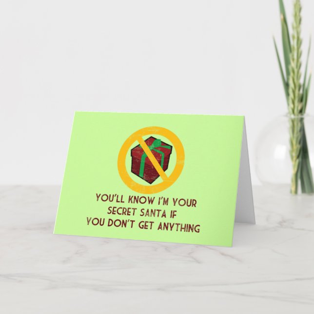 Cartes Pour Fêtes Annuelles Père Noël secret (Devant)