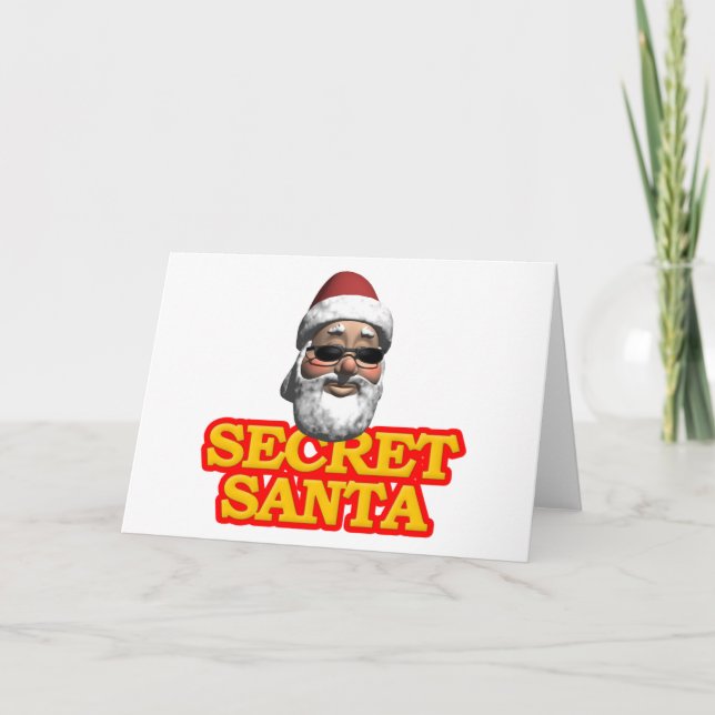 Cartes Pour Fêtes Annuelles Père Noël secrète (Devant)