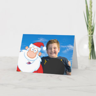 Cartes Pour Fêtes Annuelles Père Noël Selfie Photo