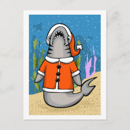 Cartes Pour Fêtes Annuelles Père Noël Shark