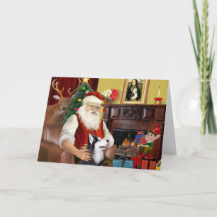 Cartes Pour Fêtes Annuelles père Noël Sibérien Husky