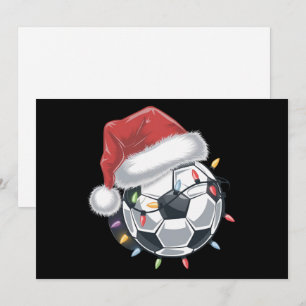 Cartes Pour Fêtes Annuelles Père Noël Soccer Ball Sports Joueur de football de